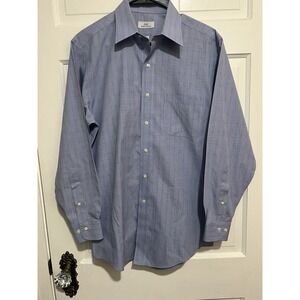 Mens Brooks Brothers Blue Button Down Shirt Size 15 32/33